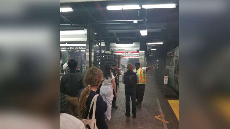 Fire crews extinguish escalator fire at Park Street MBTA station ...