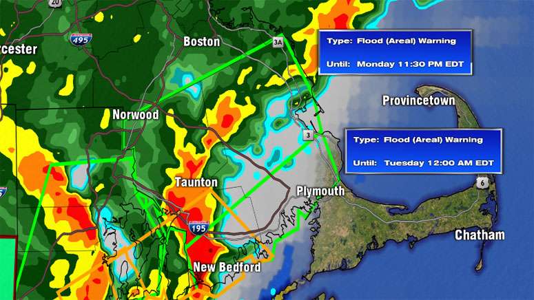 Severe thunderstorm warning issued for parts of southeastern Mass ...