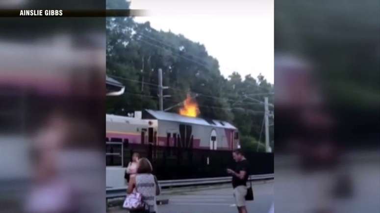 Riders forced to evacuate after Commuter Rail train’s engine catches on ...