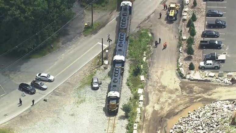 Person hospitalized after being hit by freight train in Medfield ...