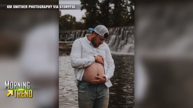 Husband Takes Wifes Place In Maternity Shoot After Doctors Place Her