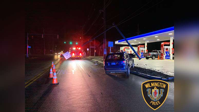 Police investigate car into pole in Wilmington - Boston News, Weather ...