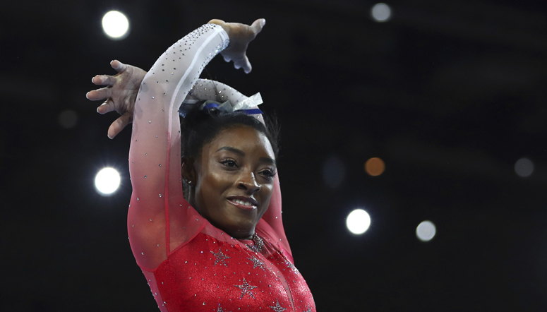 What pressure? Biles soars to lead at U.S. Olympic Trials ...