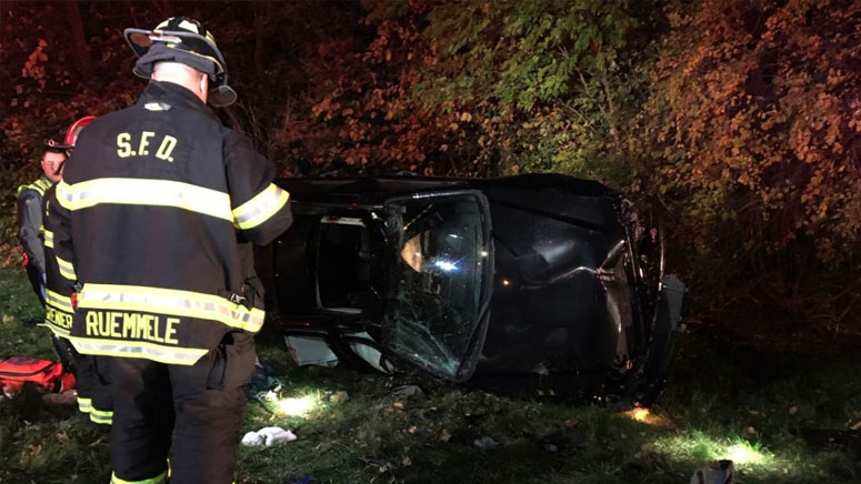 Woman Hospitalized After Rollover Crash In Springfield Boston News Weather Sports Whdh 7news 