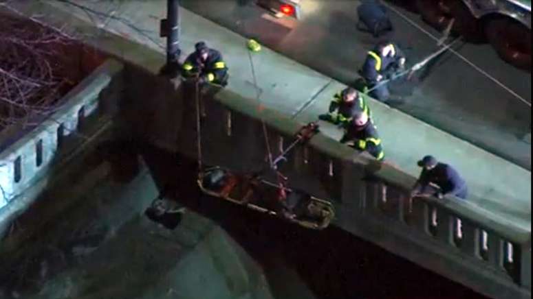 Firefighters rescue man who fell from bridge in Lowell - Boston News ...