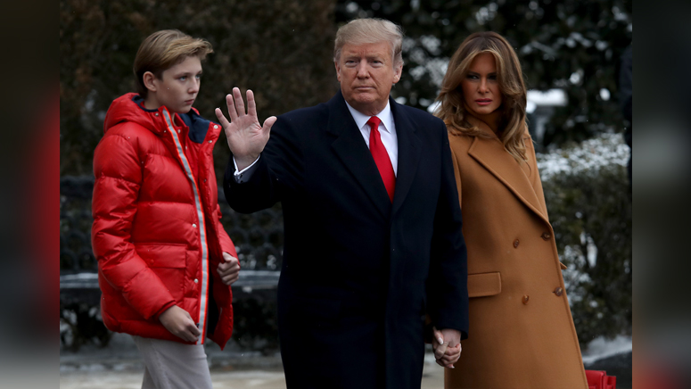 Melania Trump defends her son after professor’s joke at impeachment