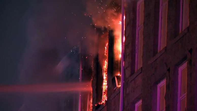 Firefighter injured while battling fire at 5-story mill building in ...