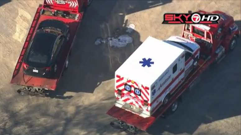 2 taken to hospital following crash involving ambulance in Saugus ...