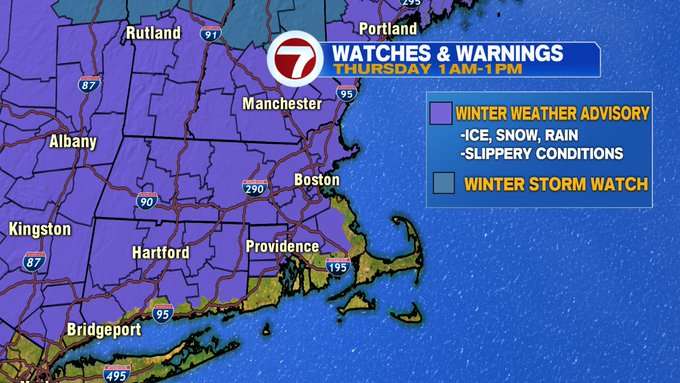 Snow to Mix to Rain Thursday, Heavy Rain Friday Morning - Boston News ...