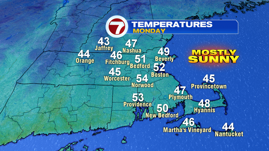 Dry and Mild Monday, Unsettled End of Week - Boston News, Weather ...