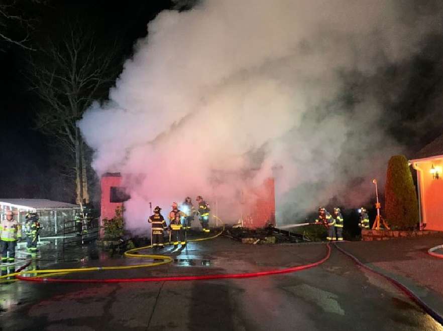 Fire crews battle barn blaze in Easton - Boston News, Weather, Sports ...