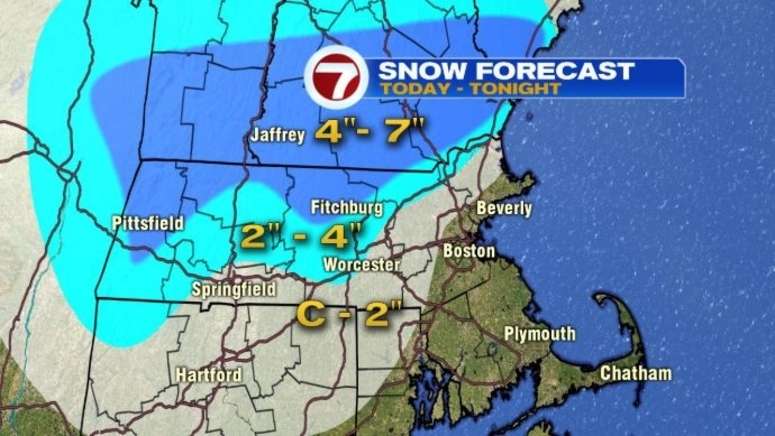 Some areas of Massachusetts could get 6 or 7 inches of snow - Boston ...