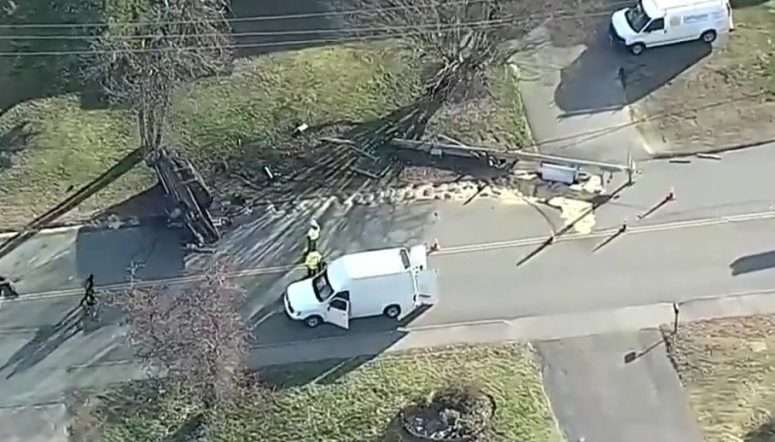 Truck crashes into, knocks down pole in Haverhill - Boston News ...