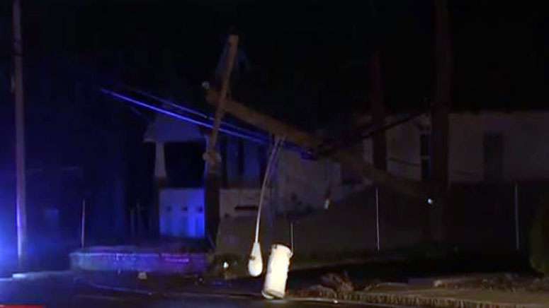Rollover crash knocks down power lines in Attleboro - Boston News ...