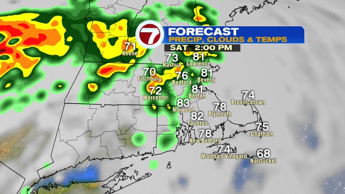 Rain Chances This Weekend, Some Storms Saturday PM - Boston News ...