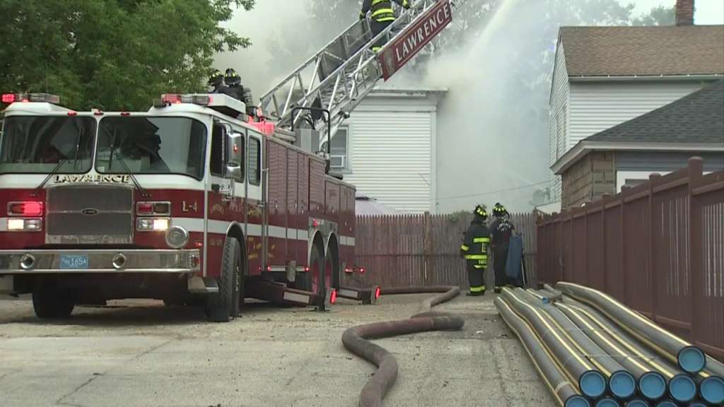 Firefighters battle Lawrence house fire Boston News, Weather, Sports