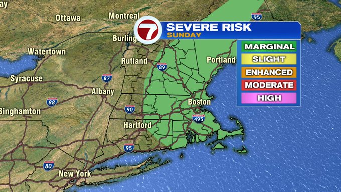 Spot PM Storms Sunday Afternoon, Drier and Seasonable Start to the Week ...