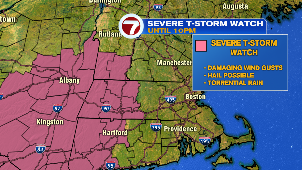 Thunderstorm Chances Tonight, Another Round Thursday Afternoon - Boston ...