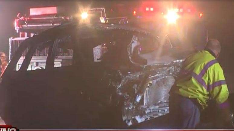 Driver hospitalized after fiery crash on I-93 in Andover - Boston News ...