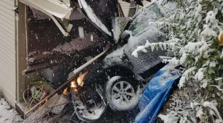 Driver escapes injury after car slams into home in Leicester - Boston ...