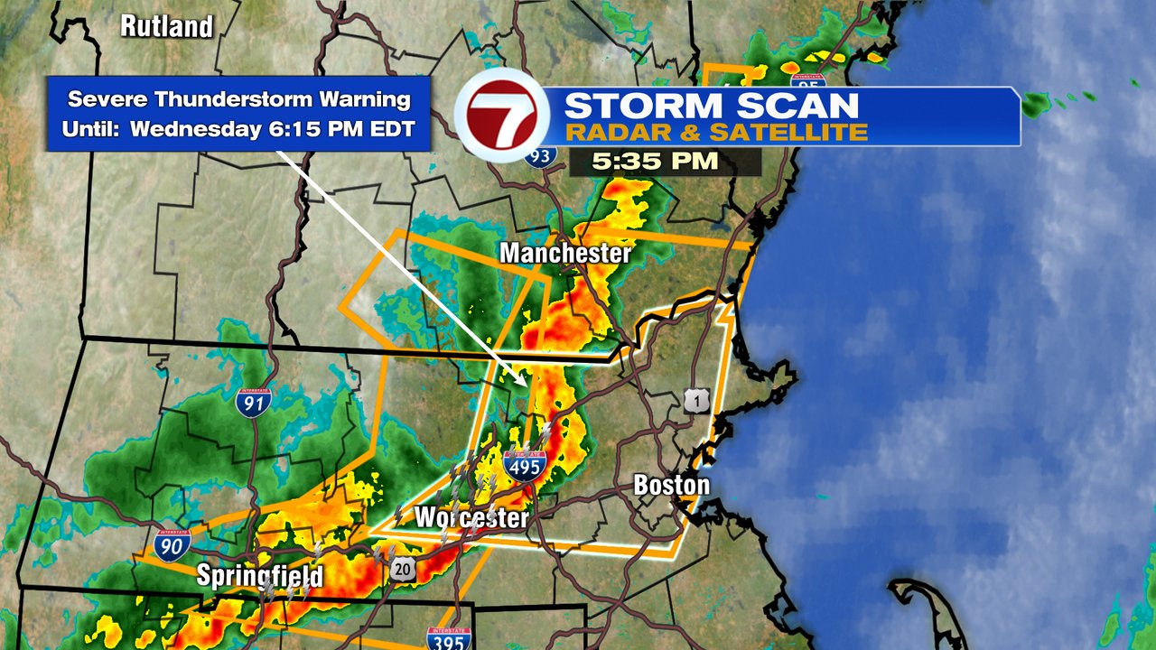 Severe Thunderstorm Warning Issued For Parts Of Massachusetts - Boston ...