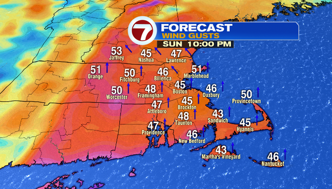 Heavy Rain and Gusty Winds Sunday Evening - Boston News, Weather ...