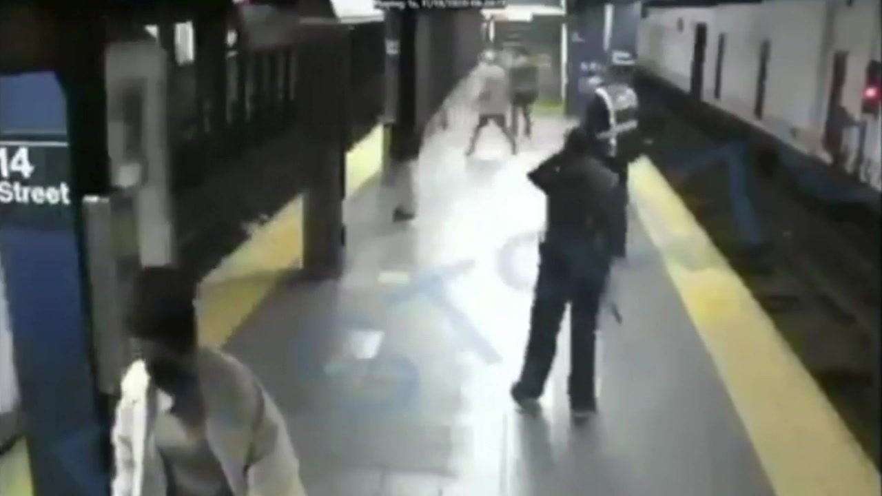 Terrifying Video Shows Man Pushing Woman Onto NYC Subway Tracks As ...