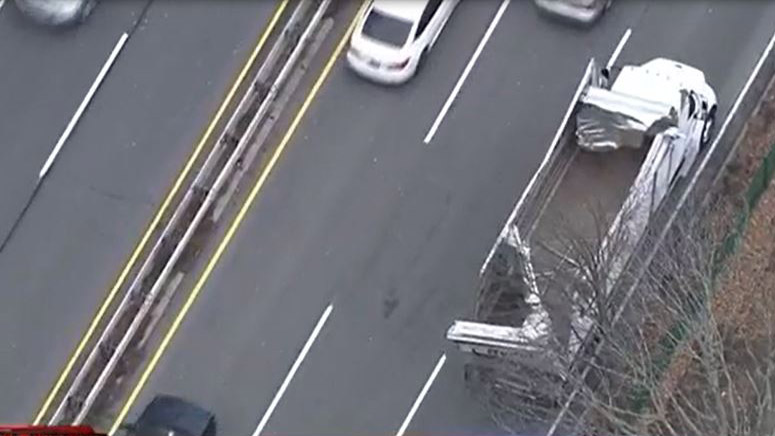 Box truck roof destroyed after hitting Storrow Drive footbridge in ...