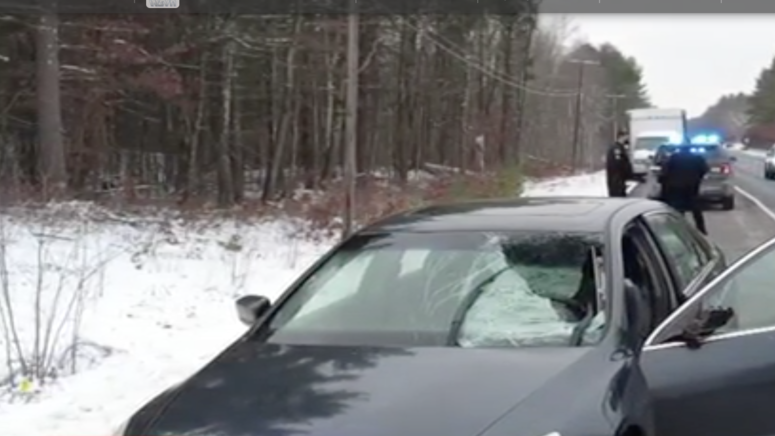 NH man seriously injured after ice flies off box truck, smashes ...