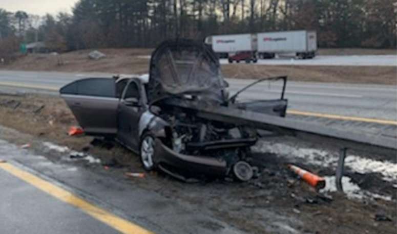 Driver escapes serious injury after crashing into guardrail in NH ...