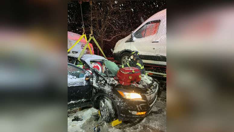 Multiple crashes reported after snow creates slick spots in parts of ...