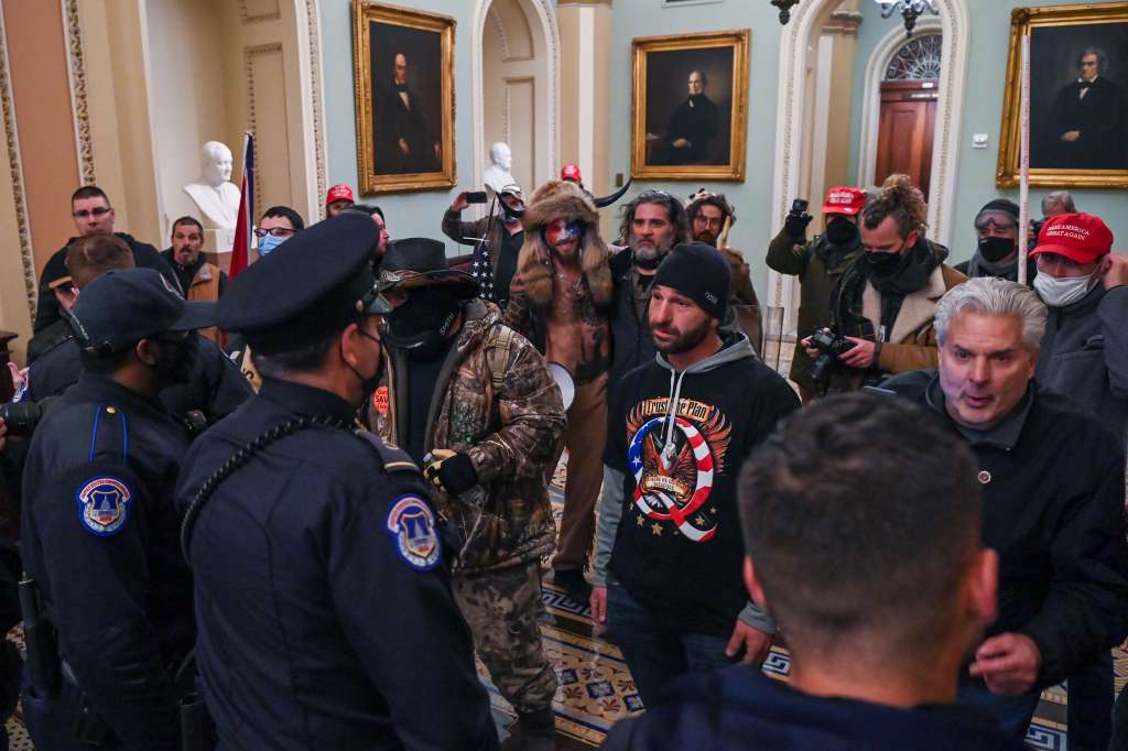 Protesters inside Capitol