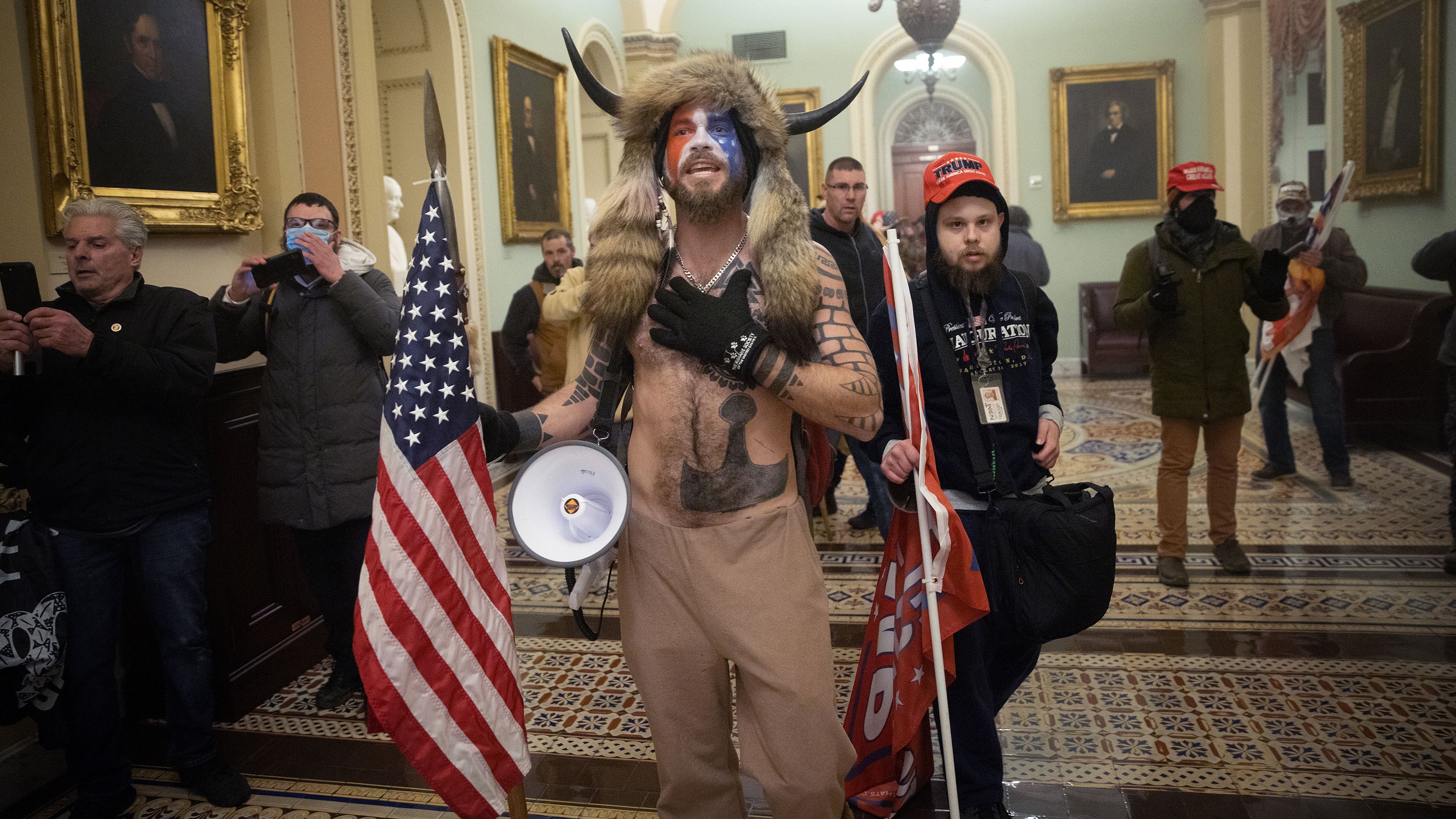 Man who wore horns at riot apologizes for storming Capitol - Boston ...