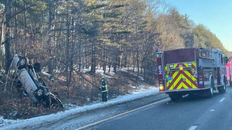 Police investigating rollover crash in Northboro - Boston News, Weather ...