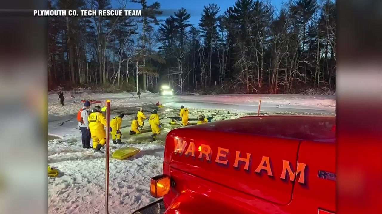 Crews continue search for man who fell through ice in Wareham - Boston ...