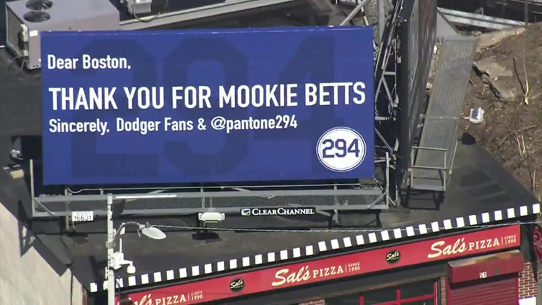 ‘Thank You’: Dodgers Fans Tease Red Sox Nation With Billboard Looming ...