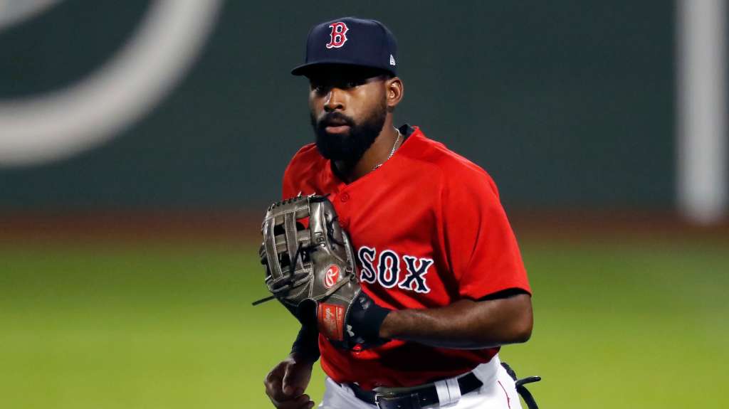 Boston Red Sox outfileder JACKIE BRADLEY JR rounds third - Gold