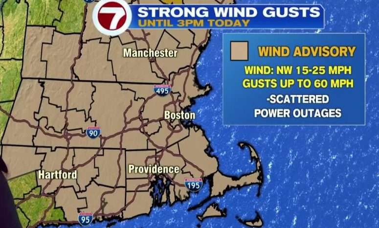 Wind advisory in effect for all of Mass. as bitter blast moves in ...