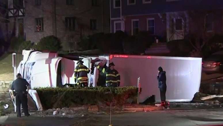 Driver dies after box truck rolls over in Belmont - Boston News ...
