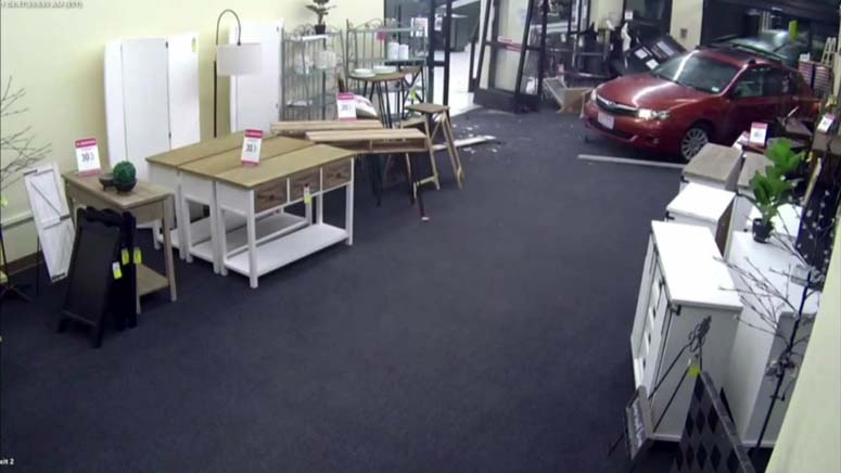 WATCH: Police release surveillance video of man driving car through Attleboro Hobby Lobby