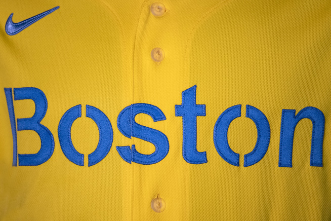 Boston Red Sox unveil new uniforms for Patriots' Day weekend;  marathon-inspired 'Nike City Connect' jerseys will be worn April 17 and 18  