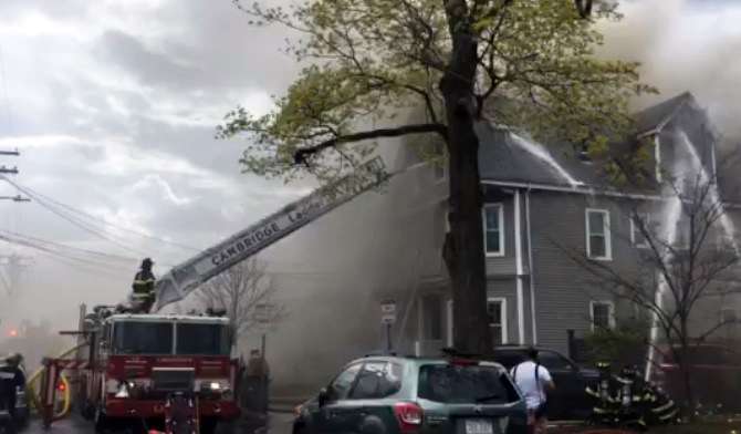 Raging blaze tears through home in Cambridge - Boston News, Weather ...