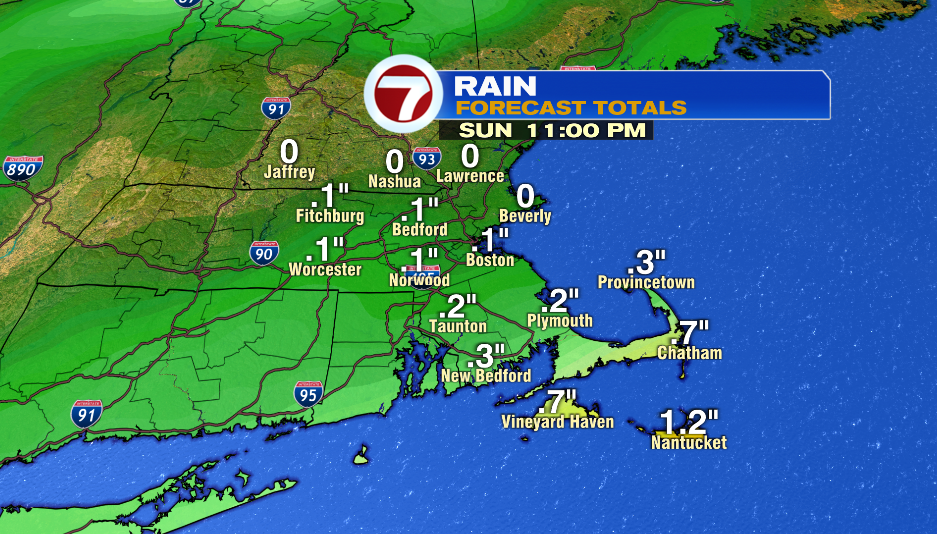 A Few Showers Sunday, 50s To Start The Week - Boston News, Weather ...