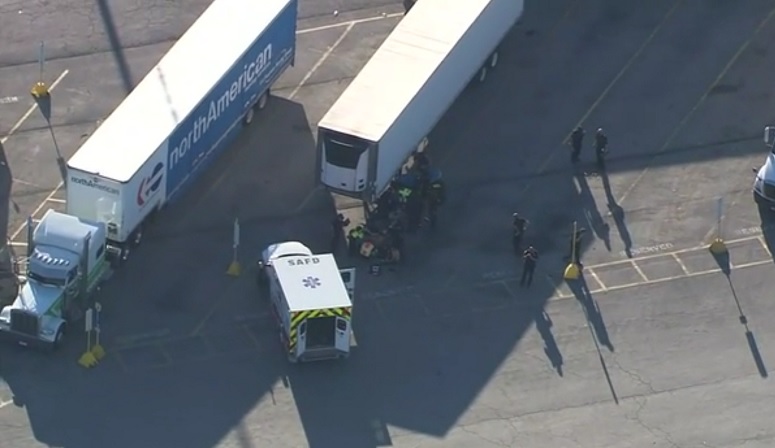 29 people recovered from semi in Texas