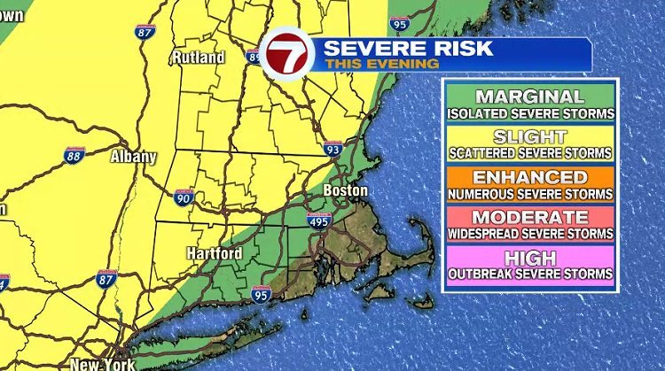 Severe Thunderstorms Possible Tonight, Less Humid Tomorrow - Boston ...
