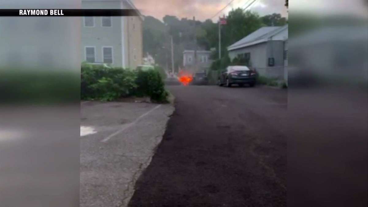 Car bursts into flames after striking utility pole in Chelsea - Boston ...