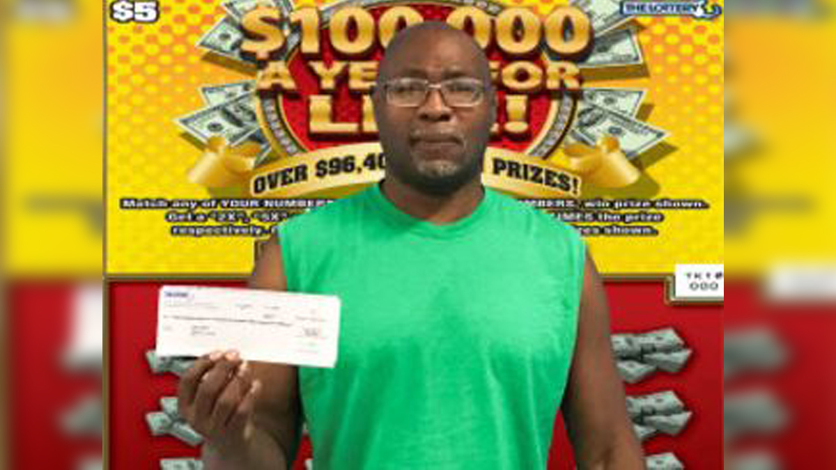 Man wins $100,000 a Year For Life prize on scratch ticket sold in