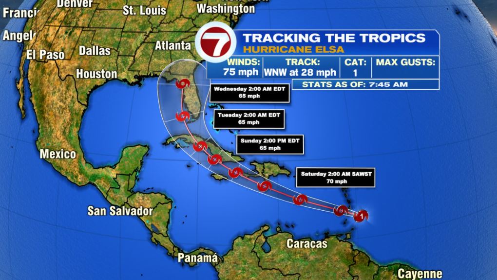 Elsa strengthens into season’s 1st hurricane in Caribbean - Boston News ...