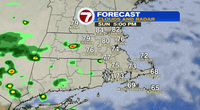 Sun to Clouds Sunday, A Few PM Sprinkles Possible - Boston News ...
