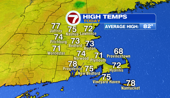 Sun to Clouds Sunday, A Few PM Sprinkles Possible - Boston News ...